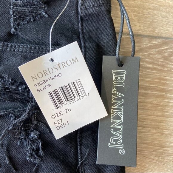 NWT Blank NYC The Fulton Roll Up Black Shorts - Picture 3 of 11
